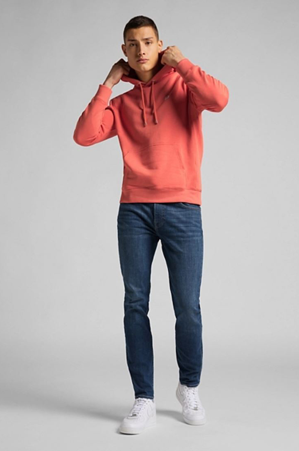 Sudadera Lee Plain Hoodie Washed Red