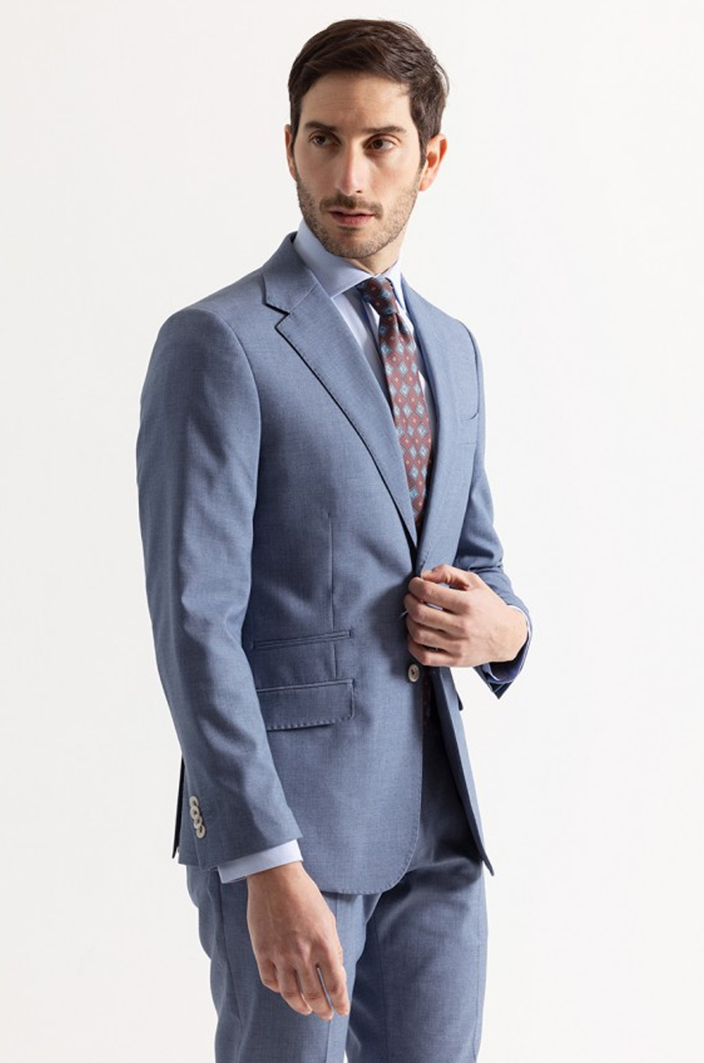 Traje Slim Fit Mod 57149 Azul