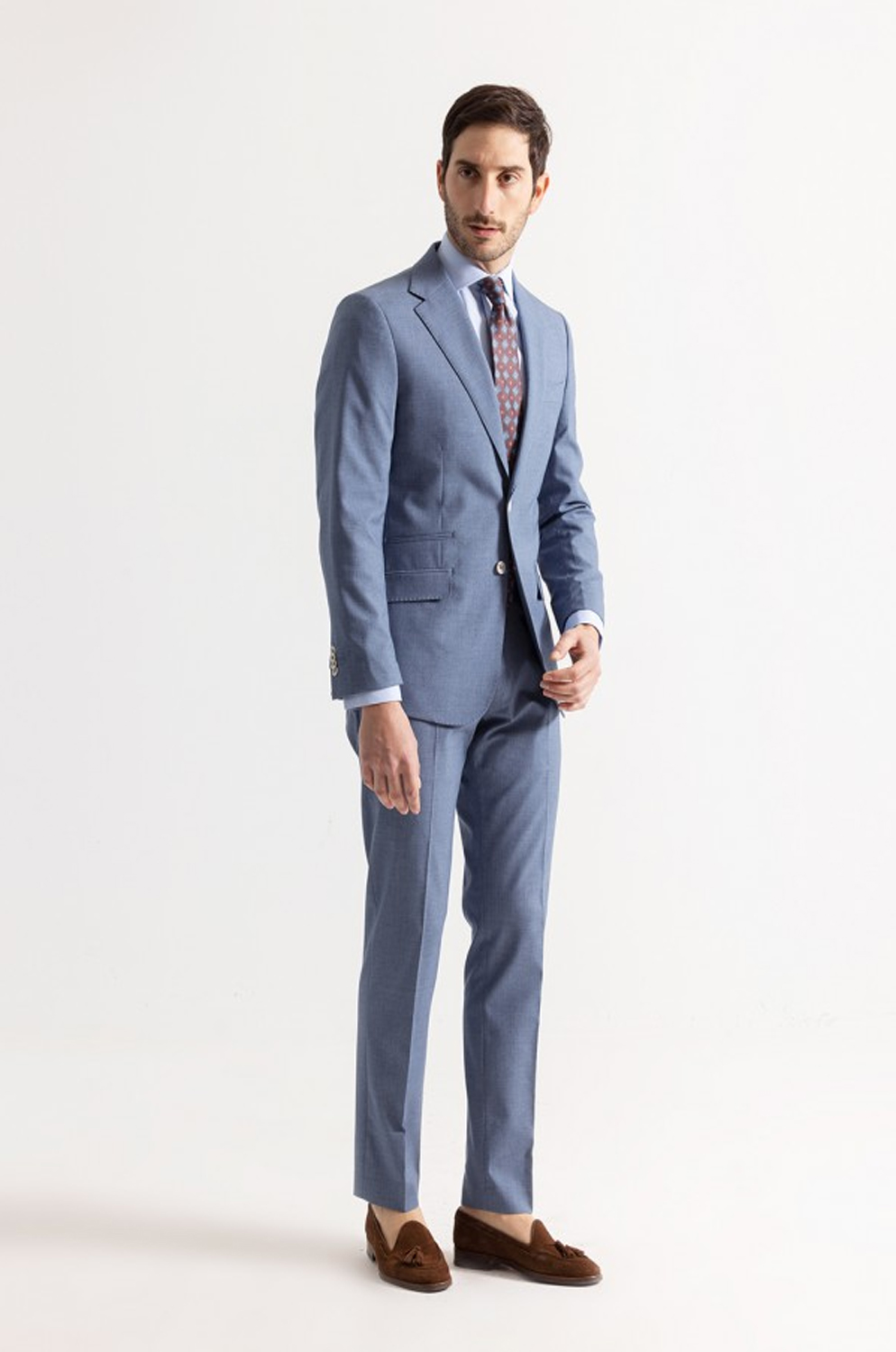 Traje Slim Fit Mod 57149 Azul