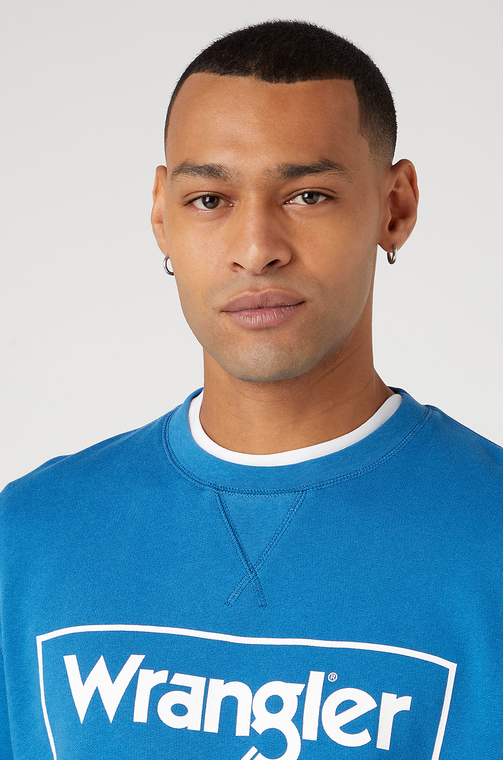 Sudadera Wrangler Frame Logo Crew Deep Water