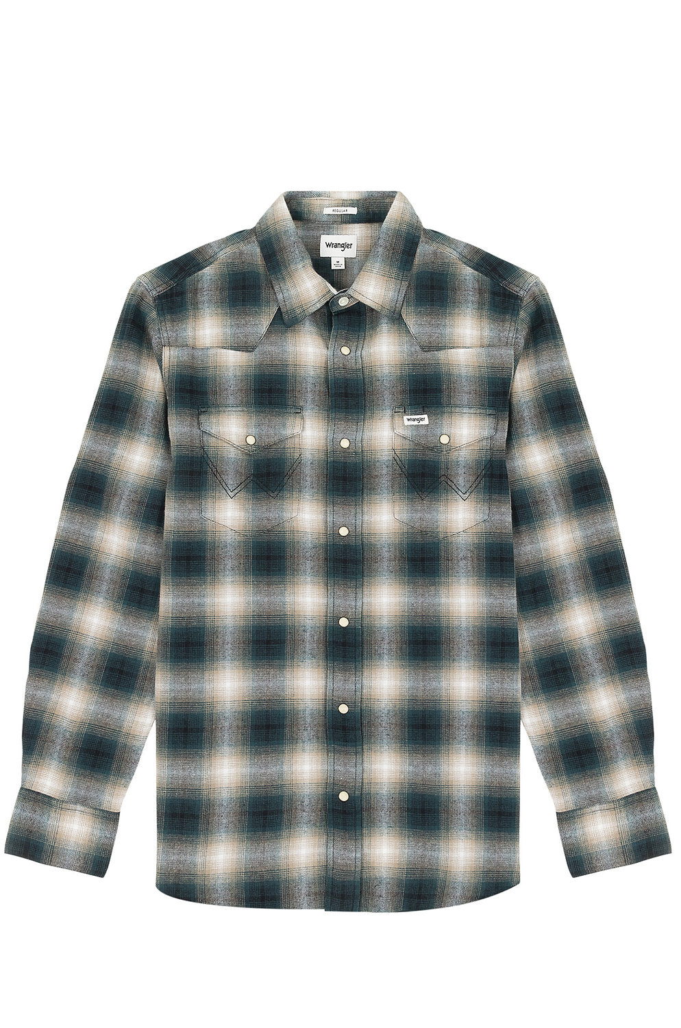 Camisa Wrangler Western Ship Dark Matcha