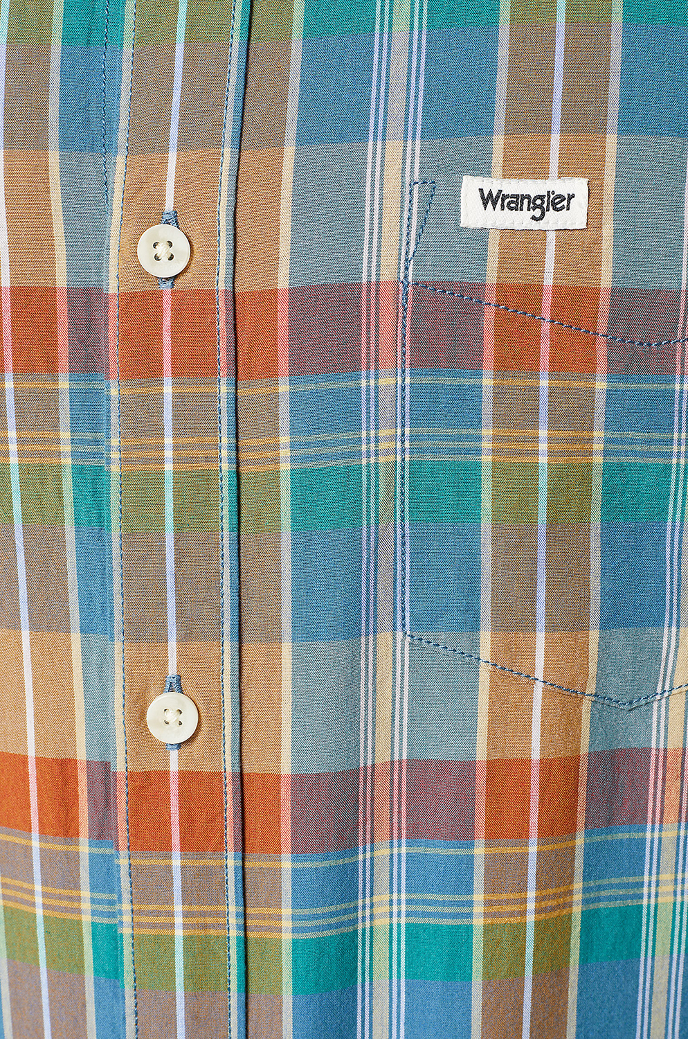 Camisa Wrangler Wrg Ss 1 Pkt Shirt Tan Madaras