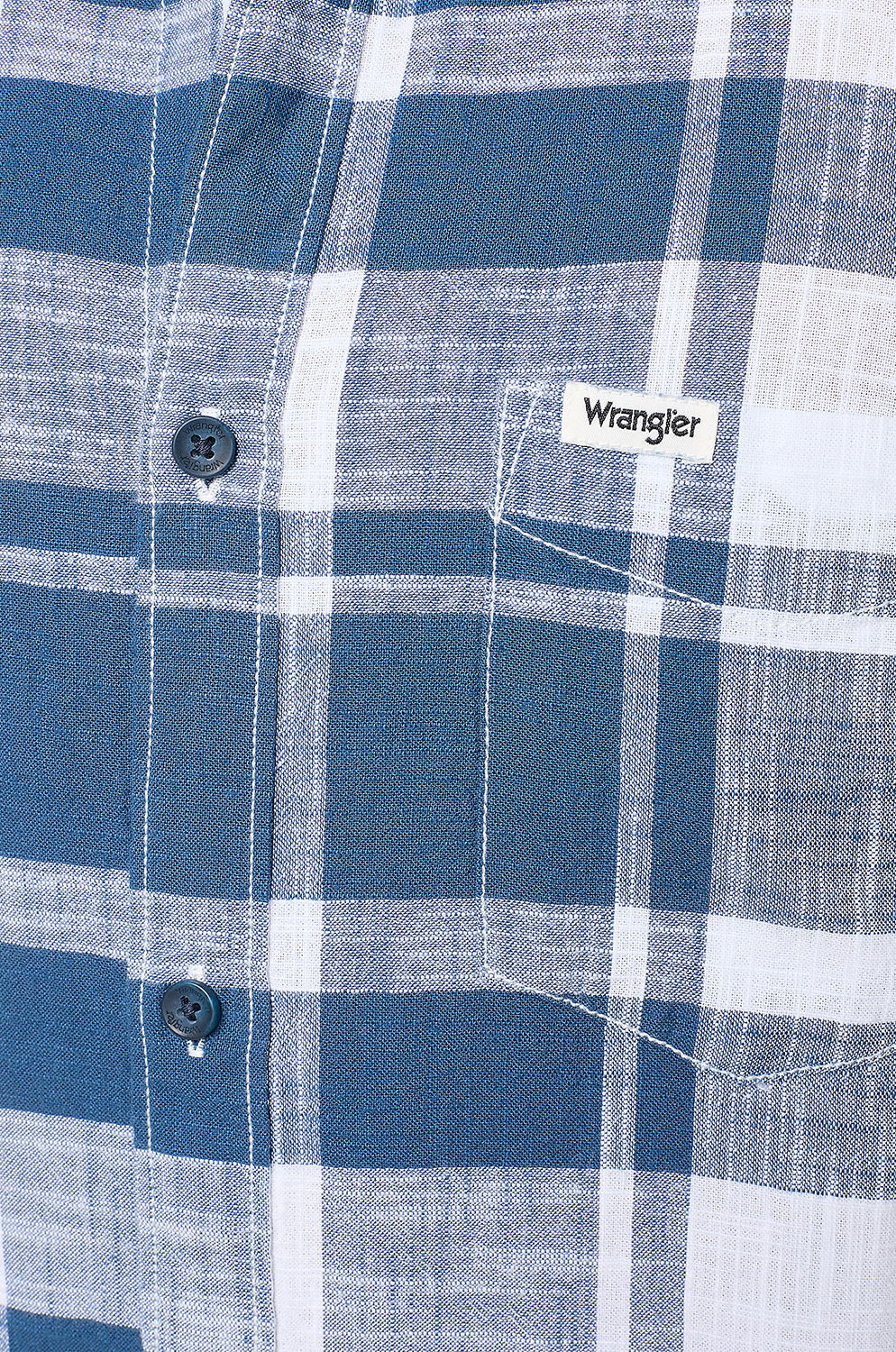 Camisa Wrangler Ss 1 Pkt Shirt Blue