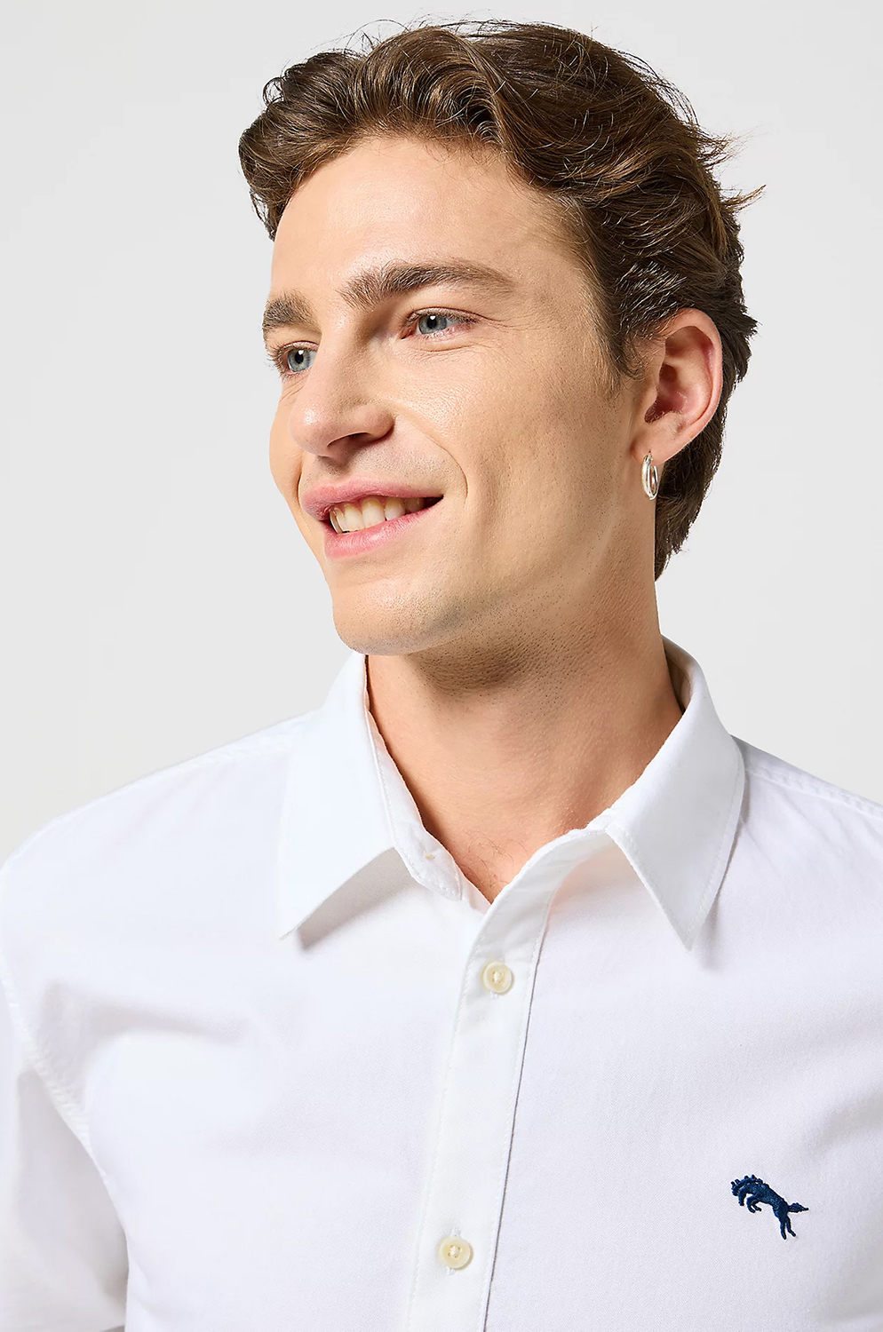 Camisa Wrangler Ls Shirt White Oxford
