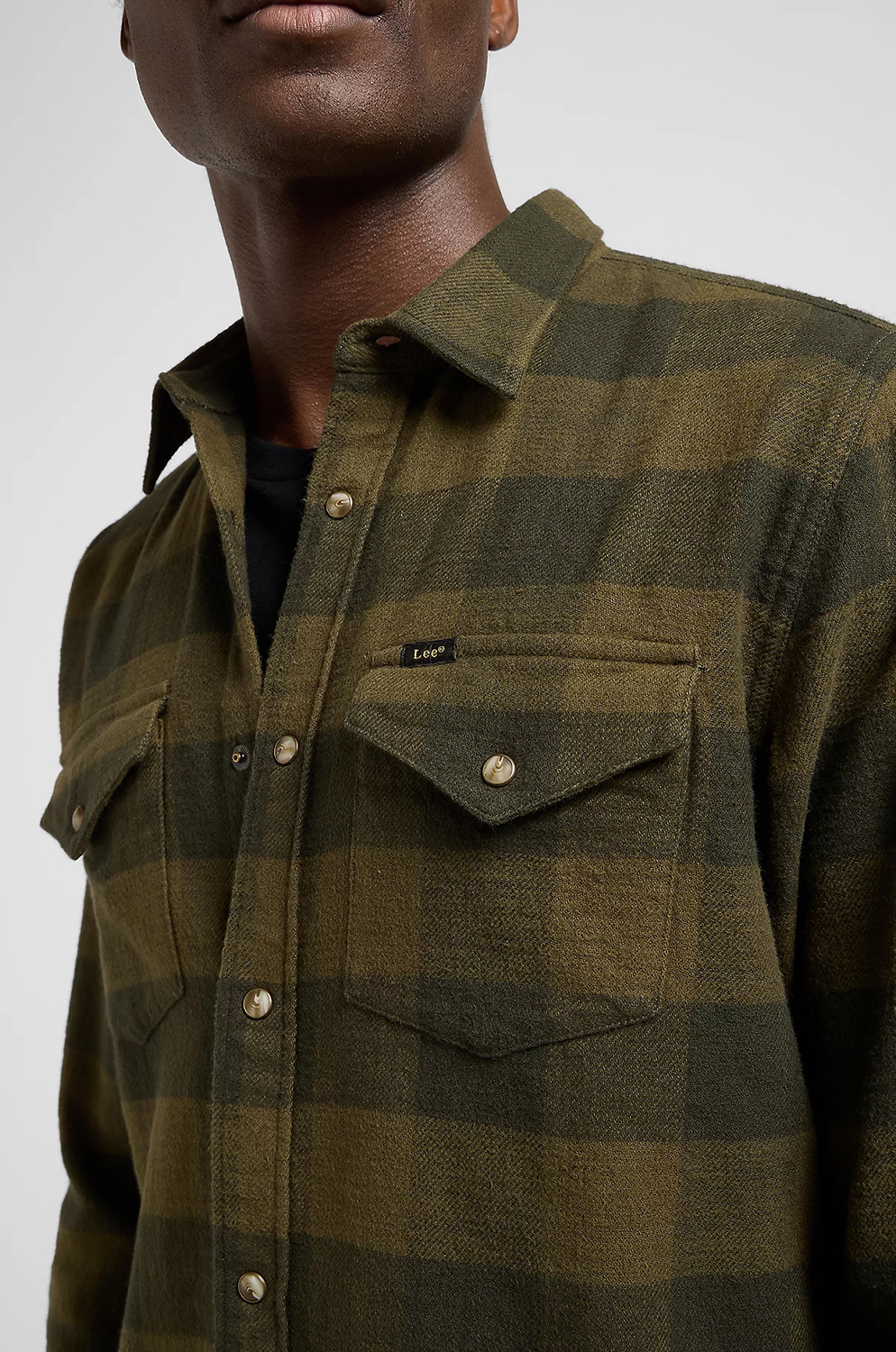 Camisa Lee CleanWestern Shirt Army
