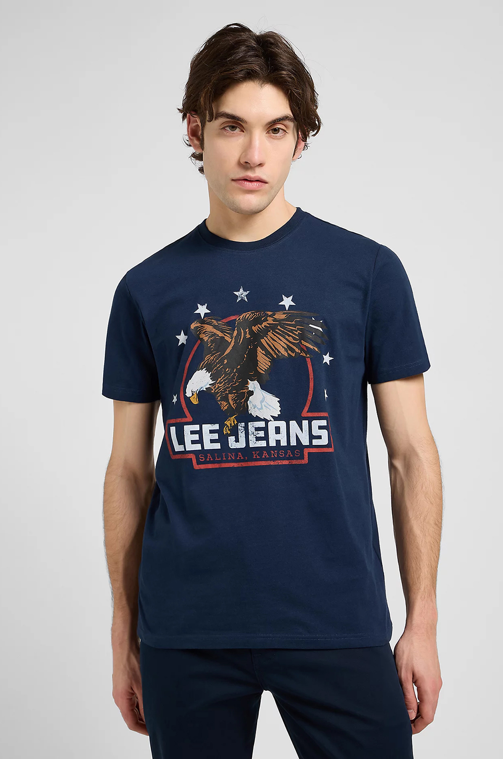 Camiseta Lee Essencial Graphic Tee Rive Navy