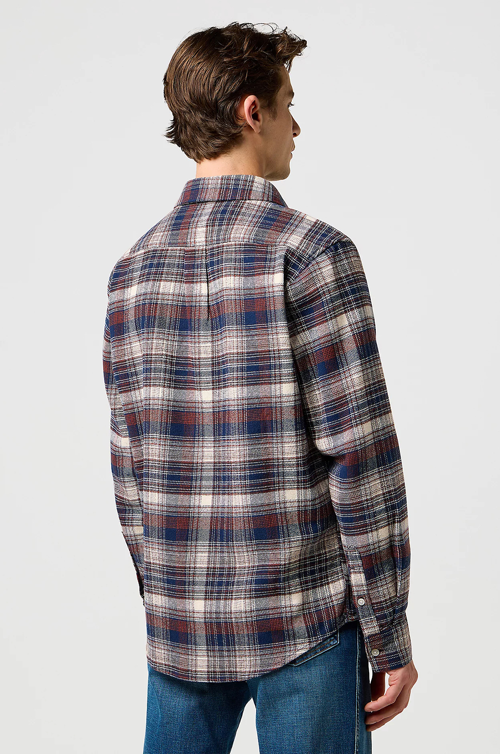 Camisa Wrangler Wrg Brushed Pkt Shirt Navy Birch