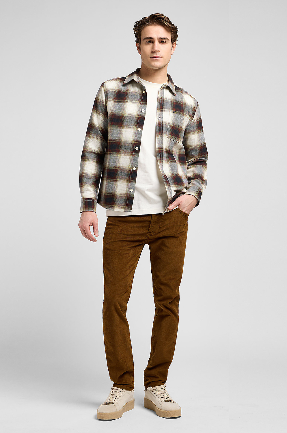 CAMISA LEE LEESURE SHIRT BRENTWOOD PLAID