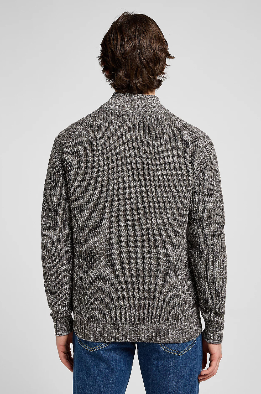 CHAQUETA LEE CARDIGAN ZIP SMOKE GRAY