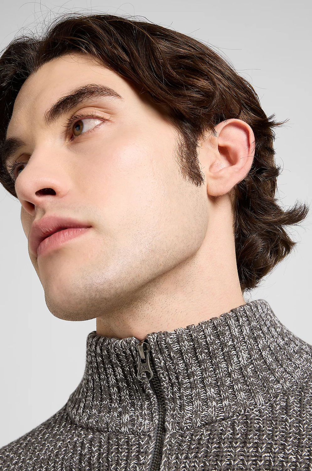 CHAQUETA LEE CARDIGAN ZIP SMOKE GRAY
