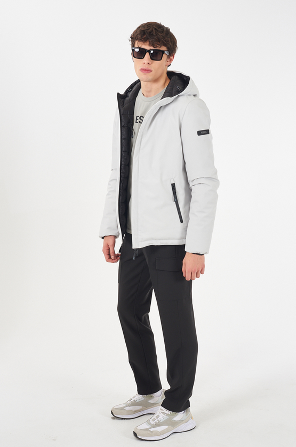 PARAKA REVERSIBLE YES ZE BLANCO MARINO