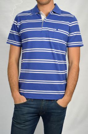 POLO M/C PRODIGY LISTAS AZUL - Ver los detalles del producto