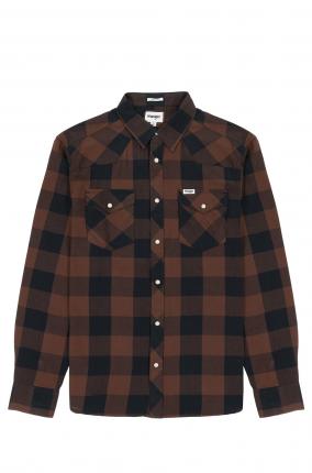 Camisa Wrangler Ls Westrern Shirt Potting Soil - Ver los detalles del producto