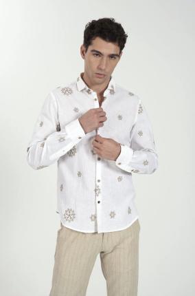 Camisa Yes Zee estampada col crudo - Ver los detalles del producto