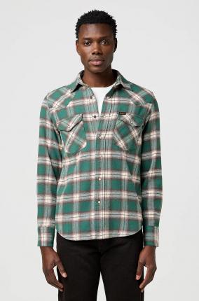 Camisa Wrangler Wrg Western Shirt Bistro Green - Ver los detalles del producto