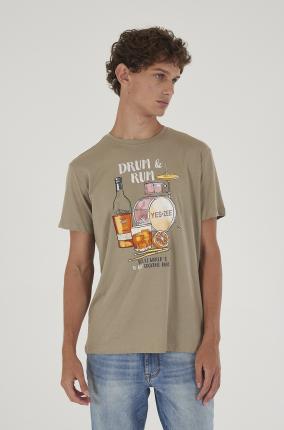 Camiseta Yes Zee Mod T727 Beig Osc - Ver los detalles del producto