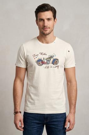 CAMISETA MARKUP MOD MK1910062 BEIG - Ver os detalles do produto