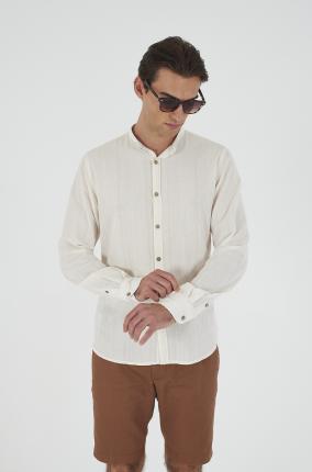 CAMISA YES ZEE MOD C512 BEIG - Ver os detalles do produto
