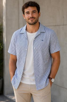 CAMISA MERC MOD HALLAM AZUL - Ver os detalles do produto