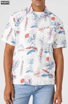 Camisa Wrangler 1 Pkt Resort Shirt Worn White - Ver los detalles del producto