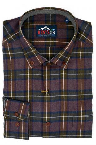 Camisa Kents Mod Gavilan Granate Oscuro